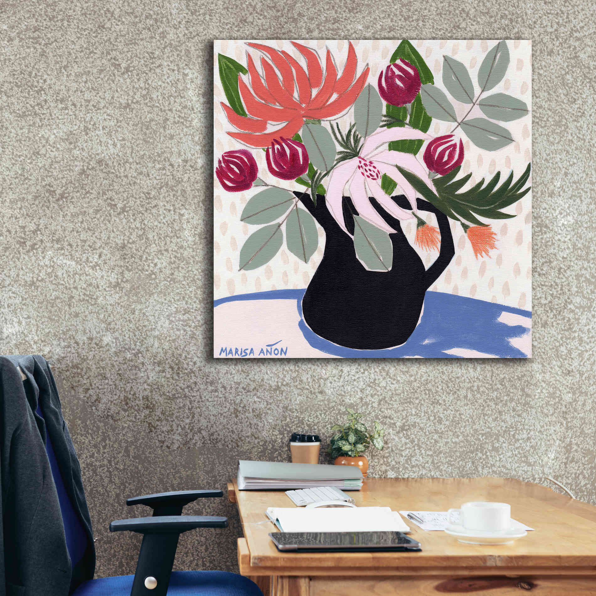 'April Florals 12' by Marisa Anon, Canvas Wall Art,37 x 37