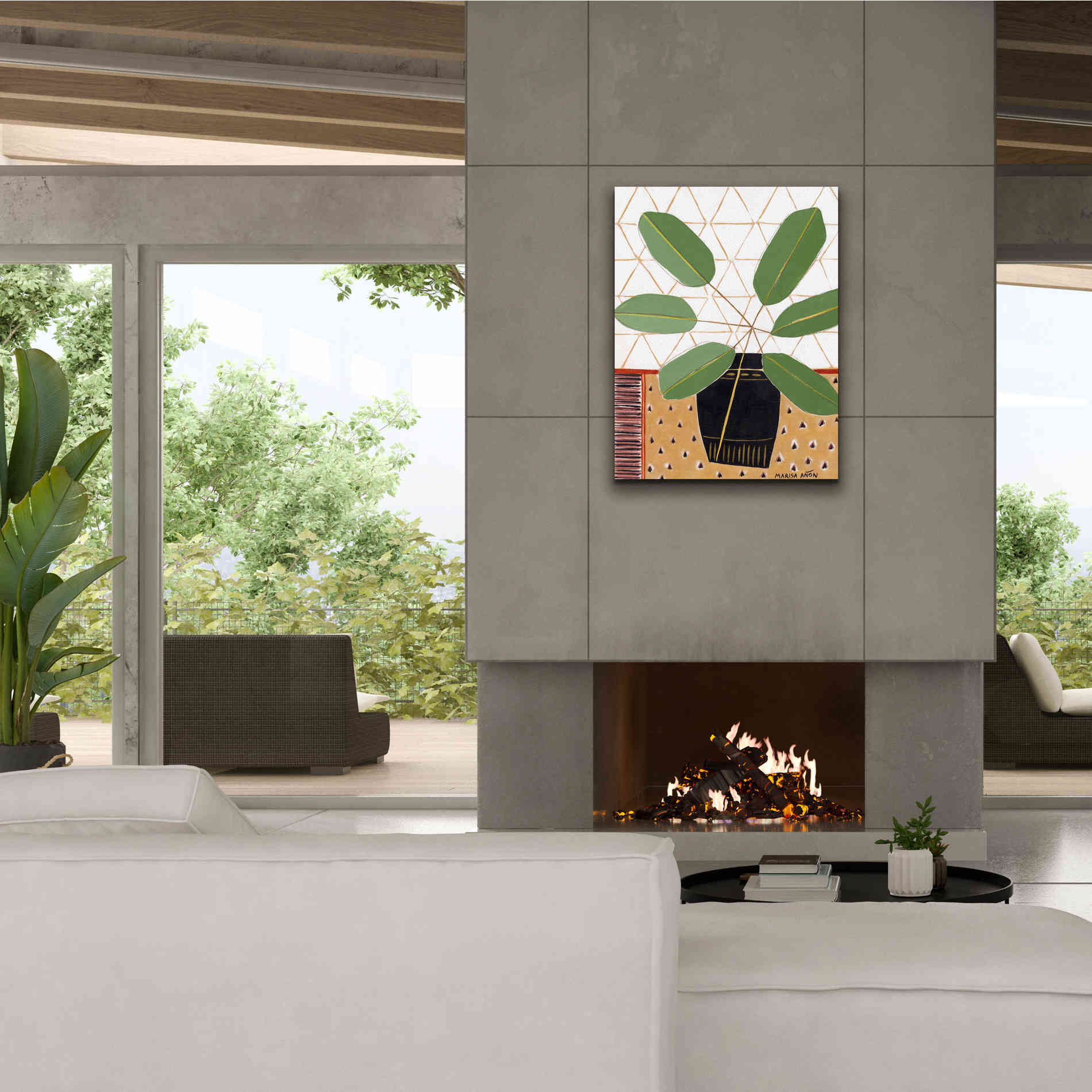 'Gold Tablecloth 4' by Marisa Anon, Canvas Wall Art,26 x 34