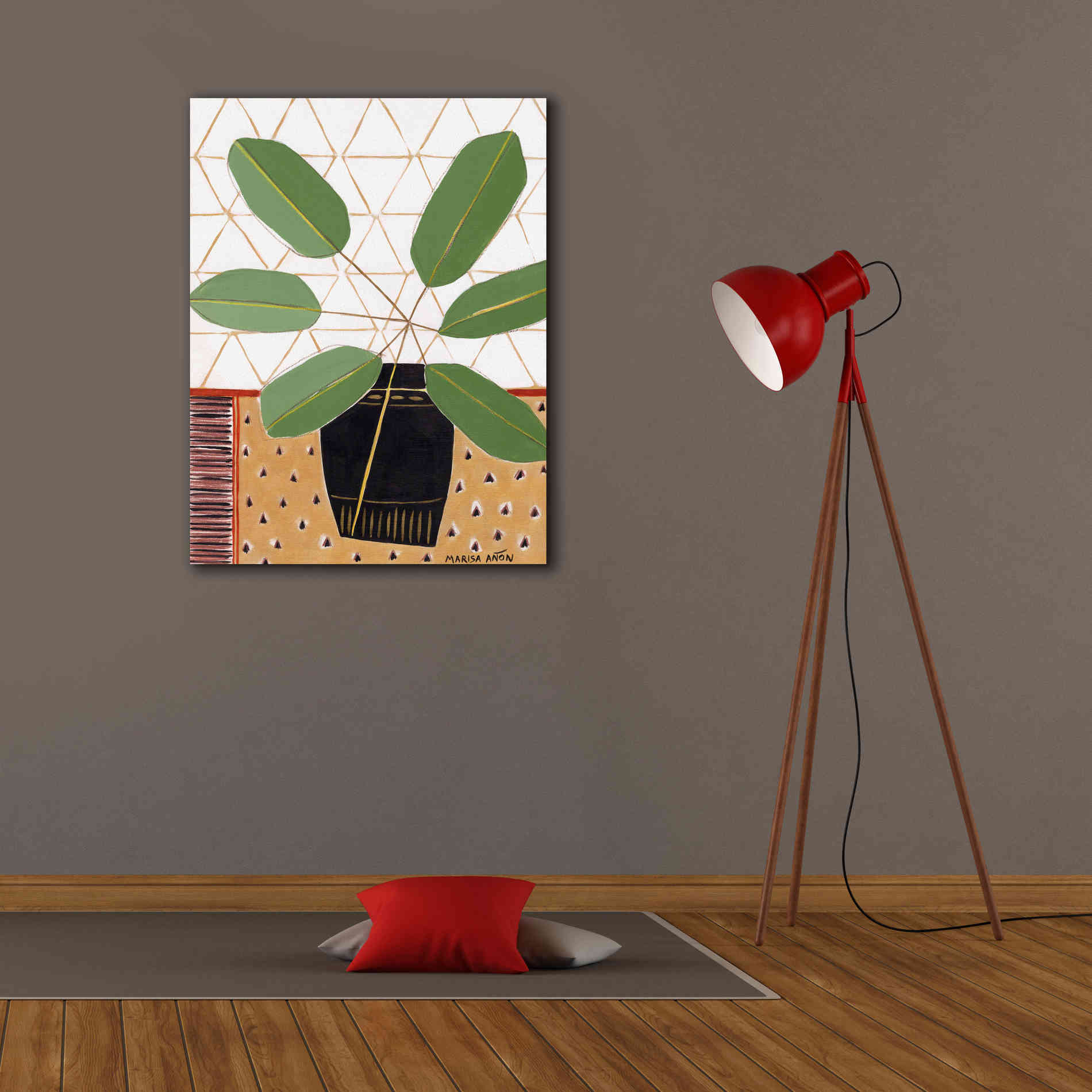 'Gold Tablecloth 4' by Marisa Anon, Canvas Wall Art,26 x 34