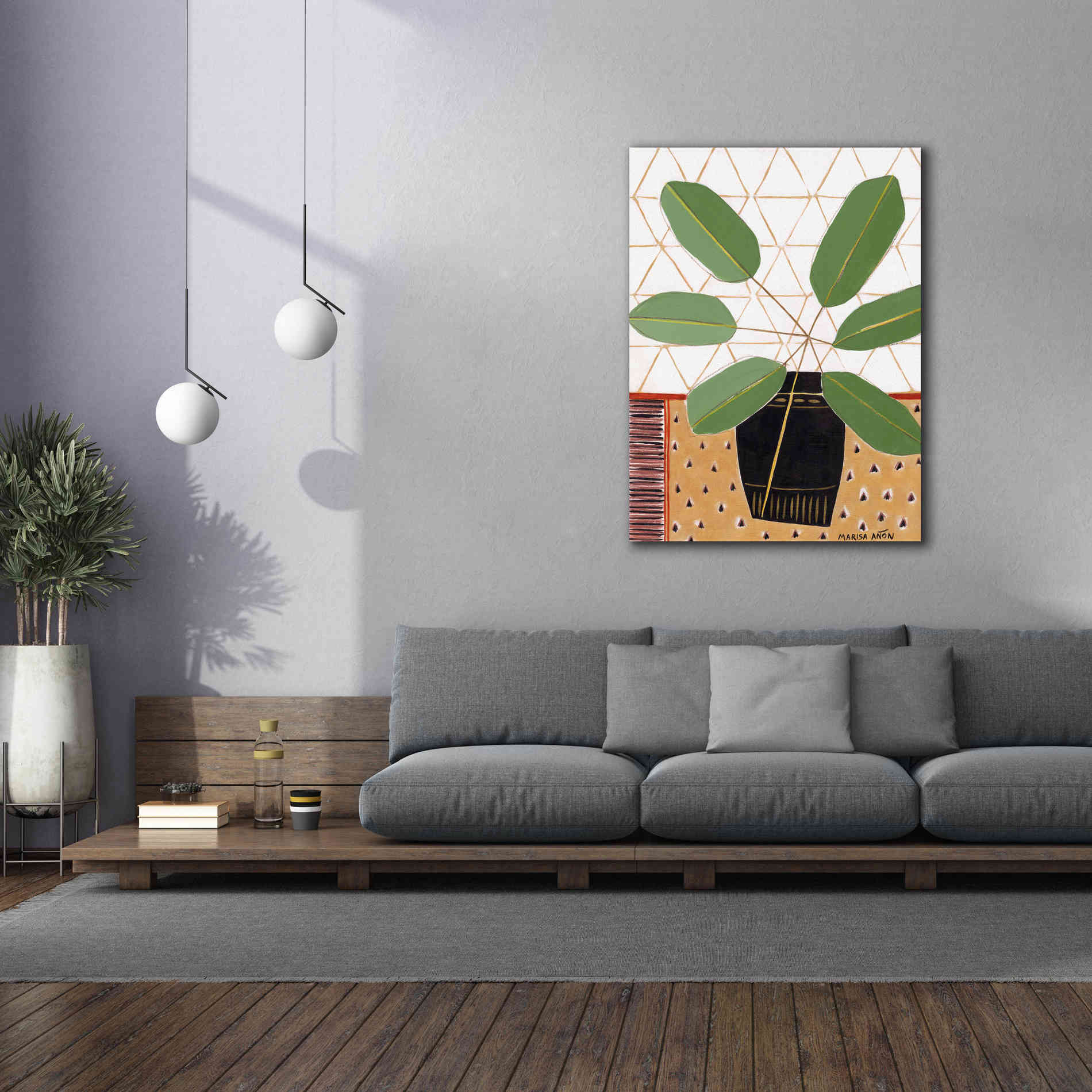 'Gold Tablecloth 4' by Marisa Anon, Canvas Wall Art,40 x 54