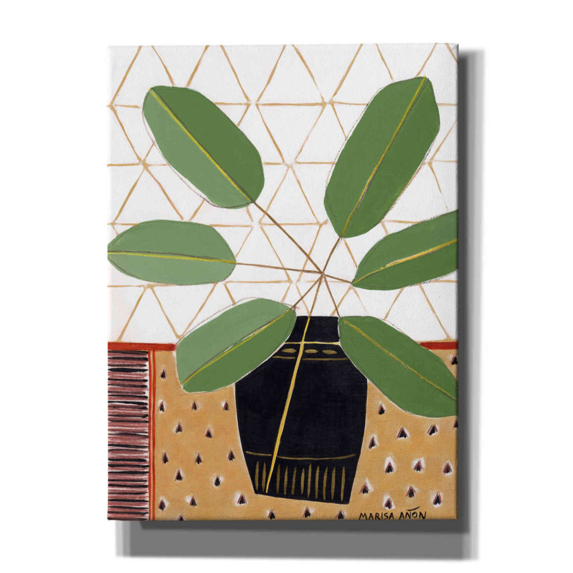 'Gold Tablecloth 4' by Marisa Anon, Canvas Wall Art