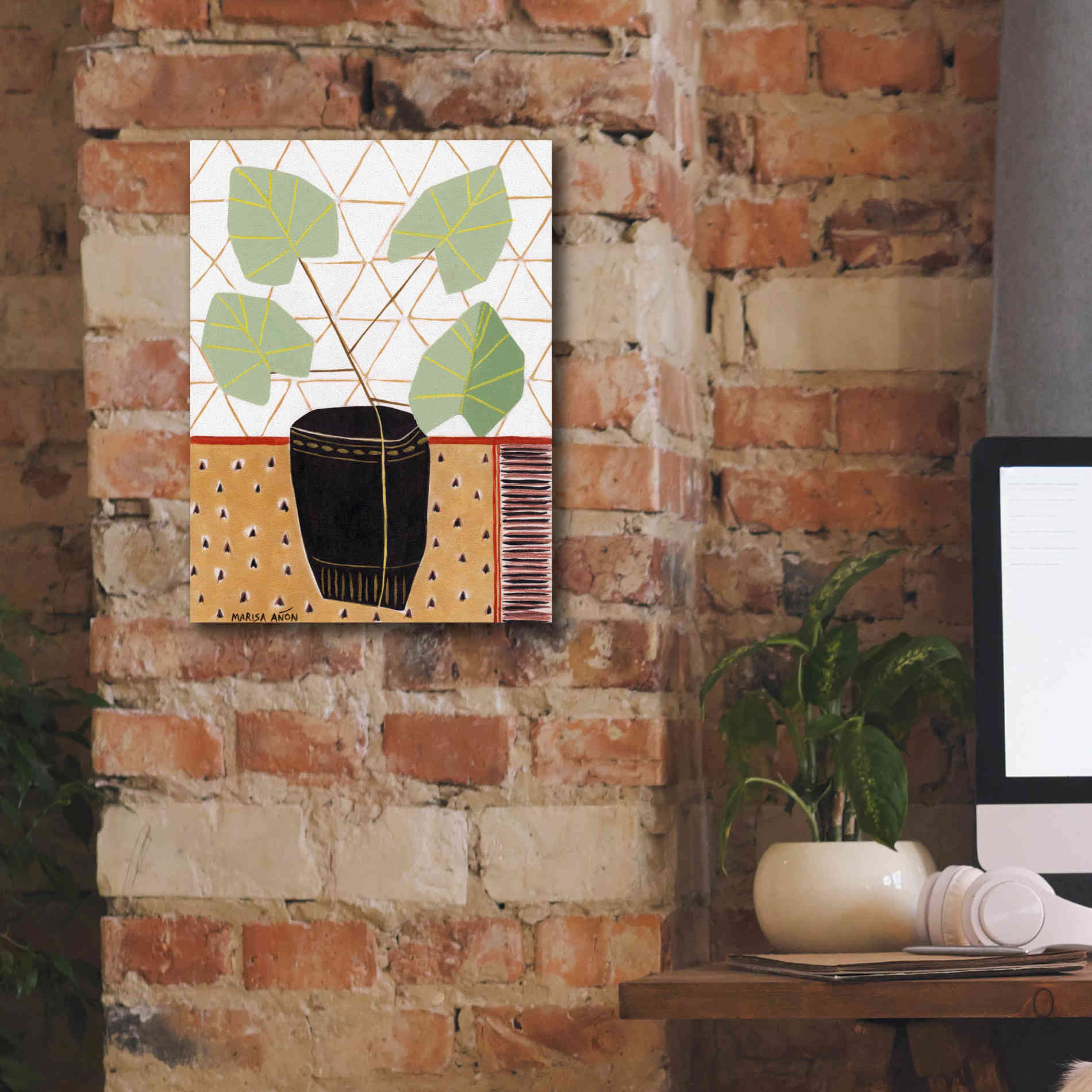 'Gold Tablecloth 5' by Marisa Anon, Canvas Wall Art,12 x 16