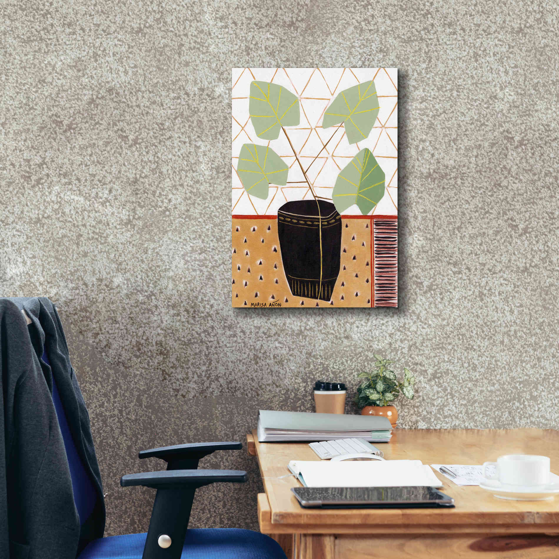 'Gold Tablecloth 5' by Marisa Anon, Canvas Wall Art,18 x 26