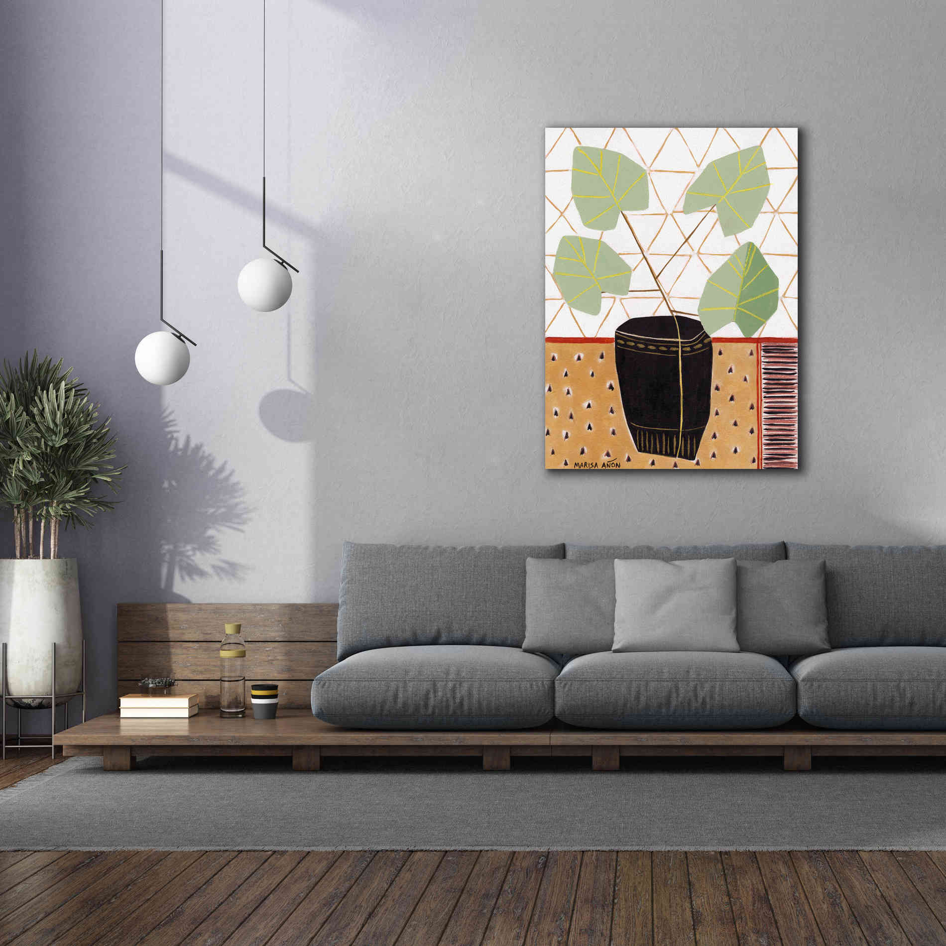 'Gold Tablecloth 5' by Marisa Anon, Canvas Wall Art,40 x 54