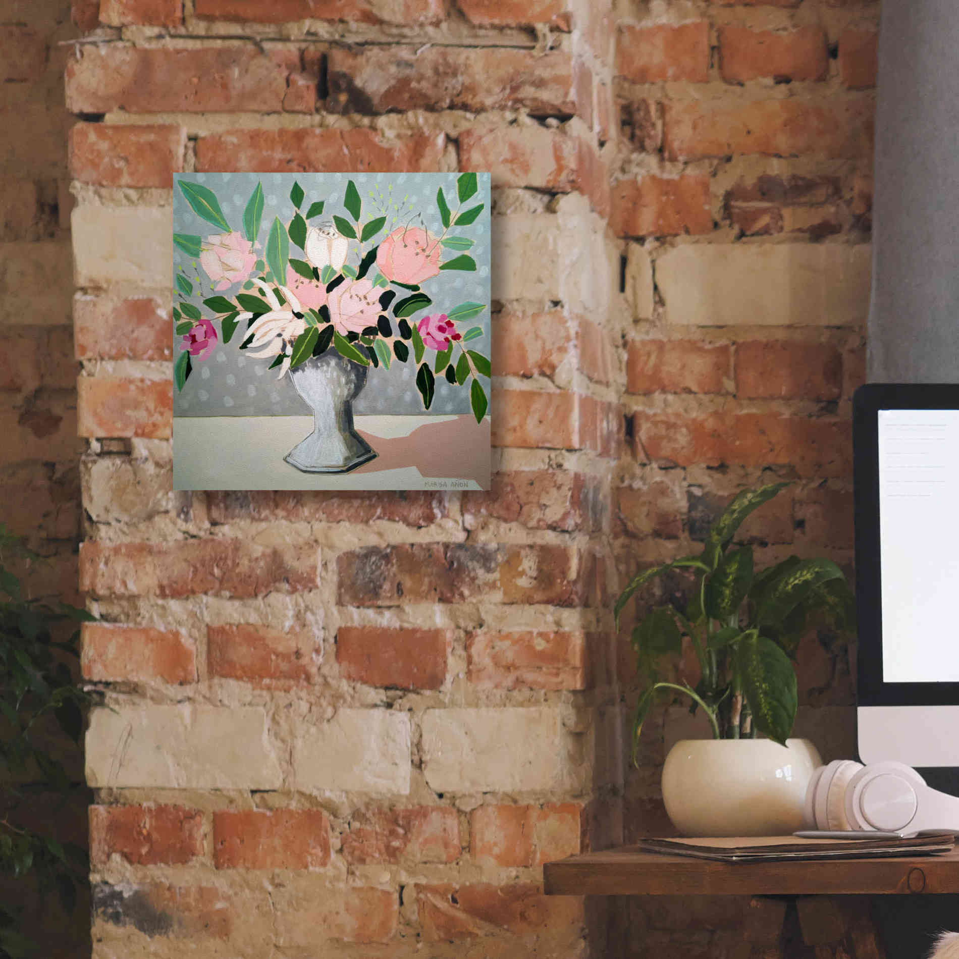 'Spring Florals 1' by Marisa Anon, Canvas Wall Art,12 x 12