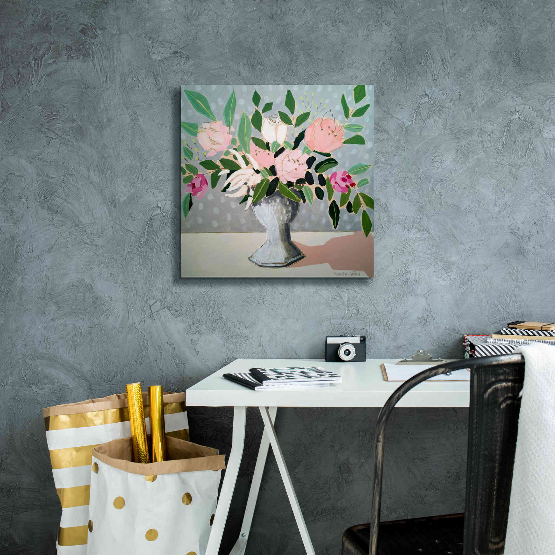 'Spring Florals 1' by Marisa Anon, Canvas Wall Art,18 x 18