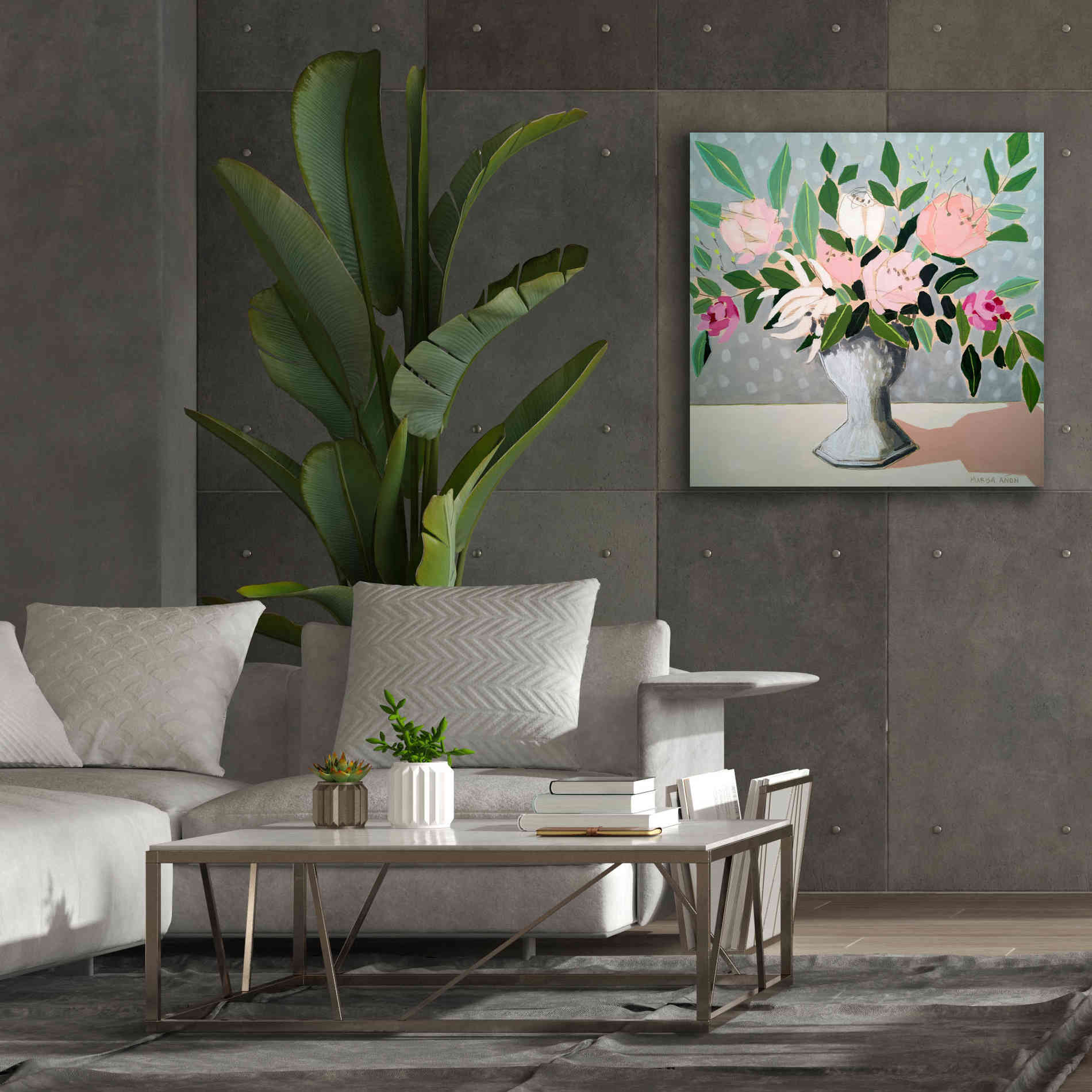 'Spring Florals 1' by Marisa Anon, Canvas Wall Art,37 x 37