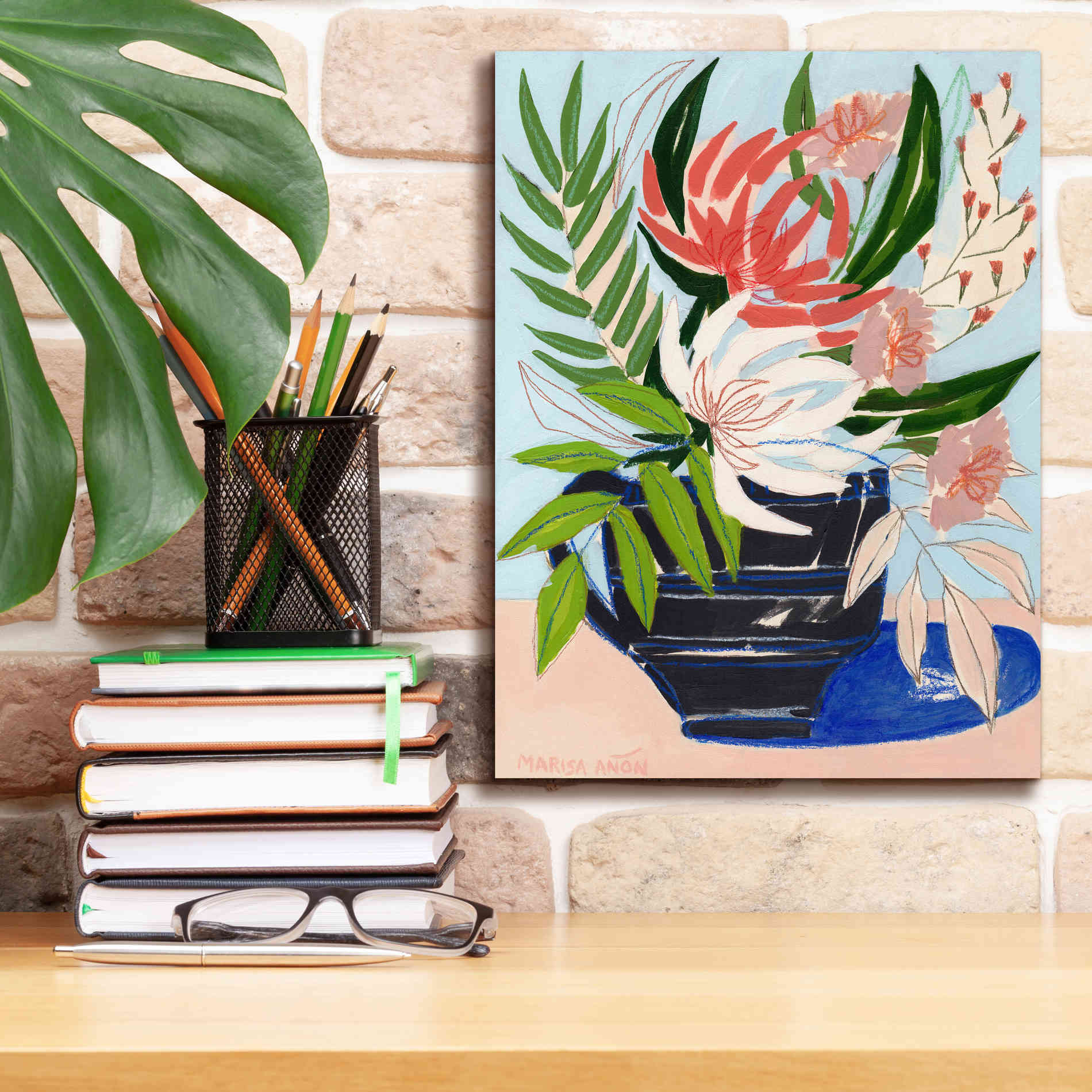 'Spring Florals 6' by Marisa Anon, Canvas Wall Art,12 x 16