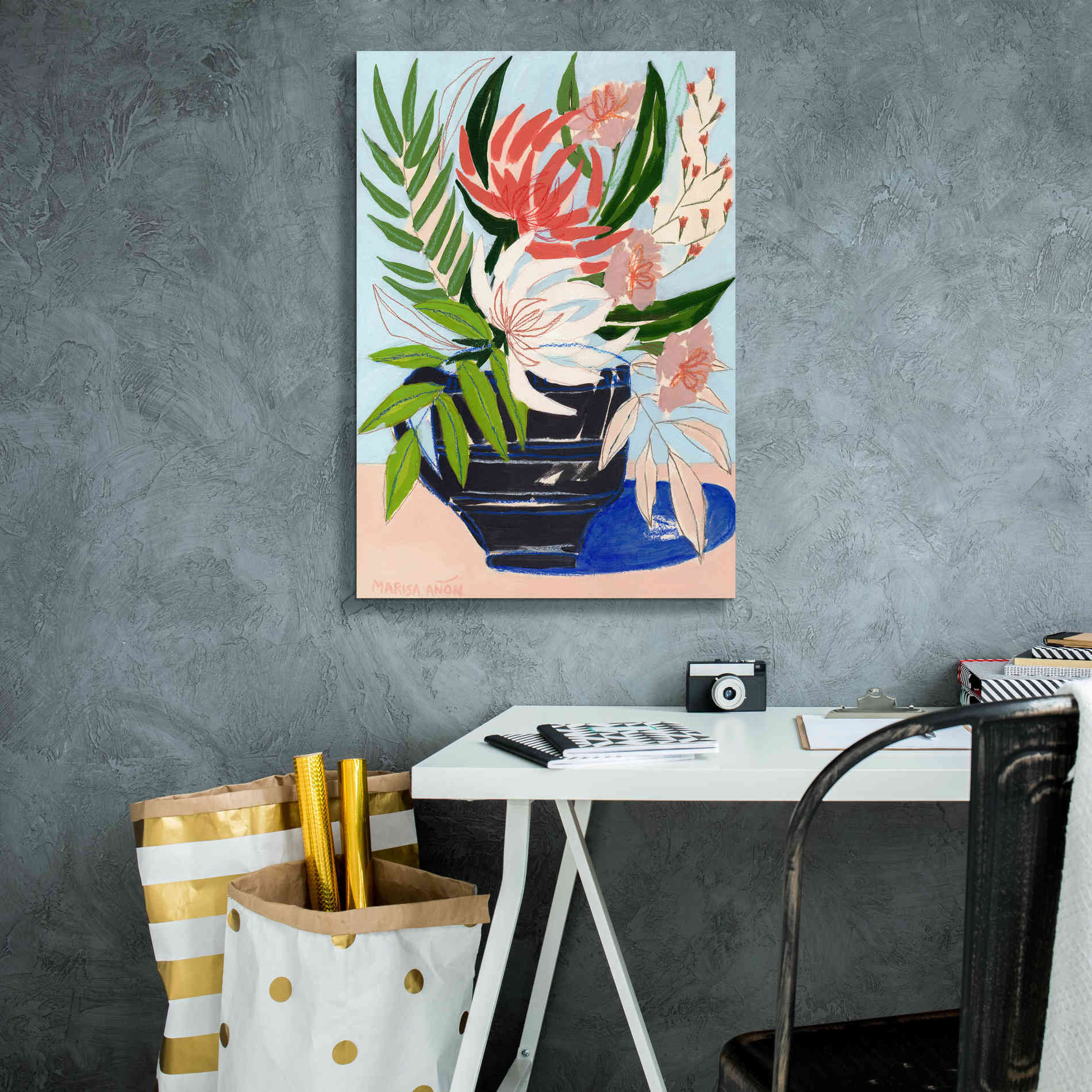 'Spring Florals 6' by Marisa Anon, Canvas Wall Art,18 x 26