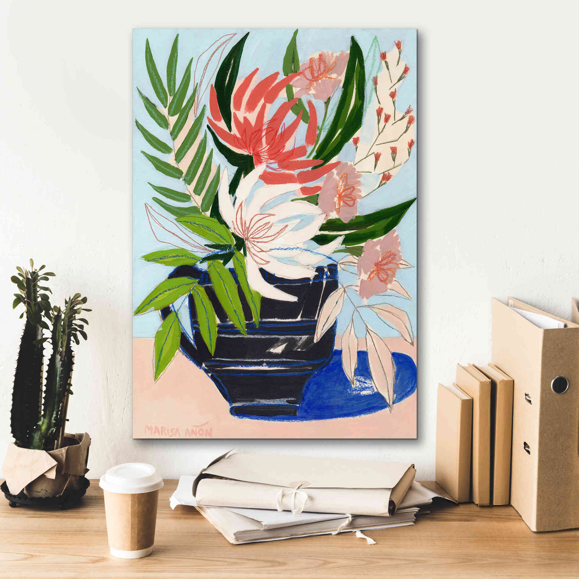 'Spring Florals 6' by Marisa Anon, Canvas Wall Art,18 x 26