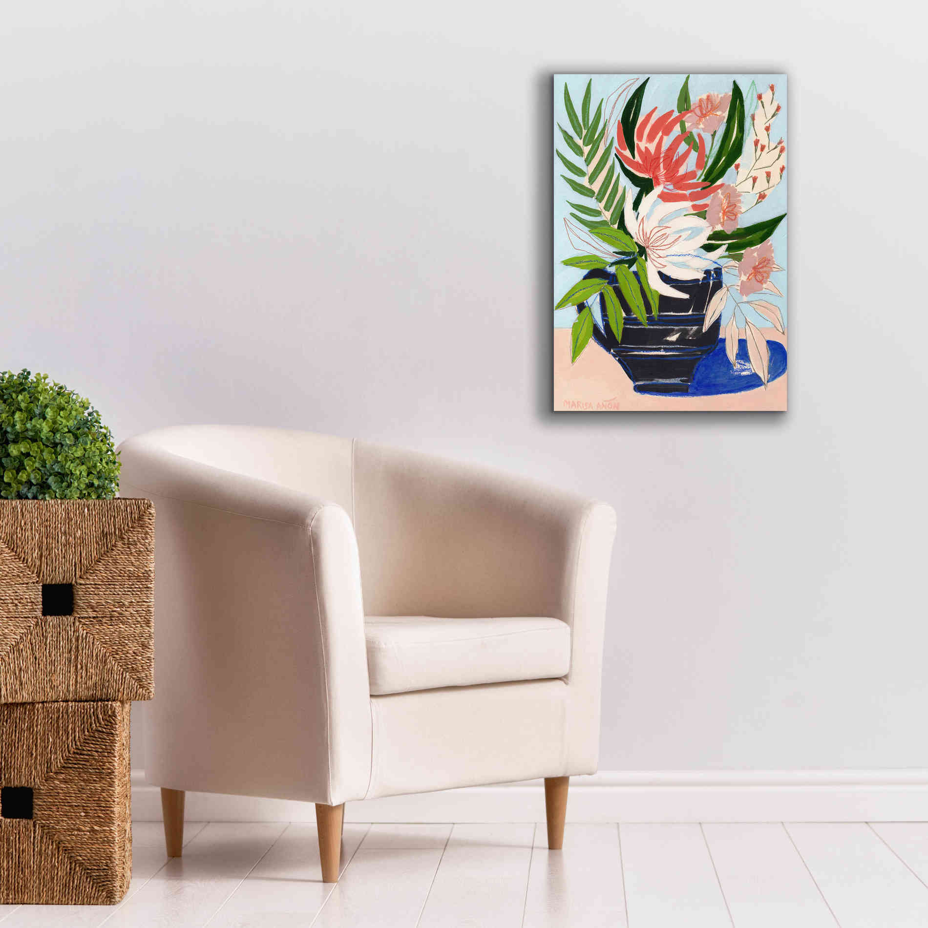 'Spring Florals 6' by Marisa Anon, Canvas Wall Art,18 x 26