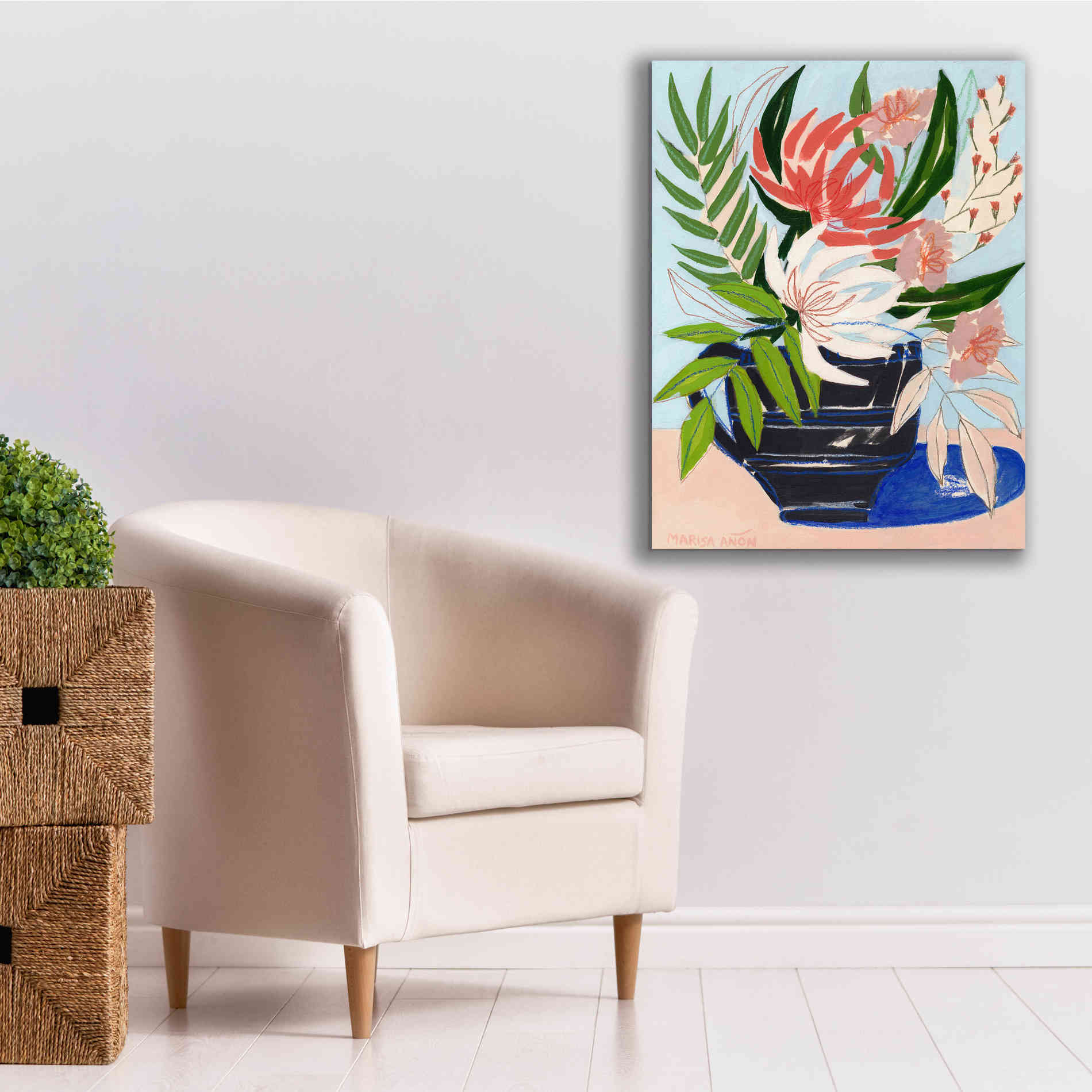 'Spring Florals 6' by Marisa Anon, Canvas Wall Art,26 x 34