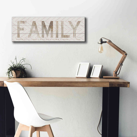 Image of 'Family Chevron' by Cindy Jacobs, Canvas Wall Art,36 x 12
