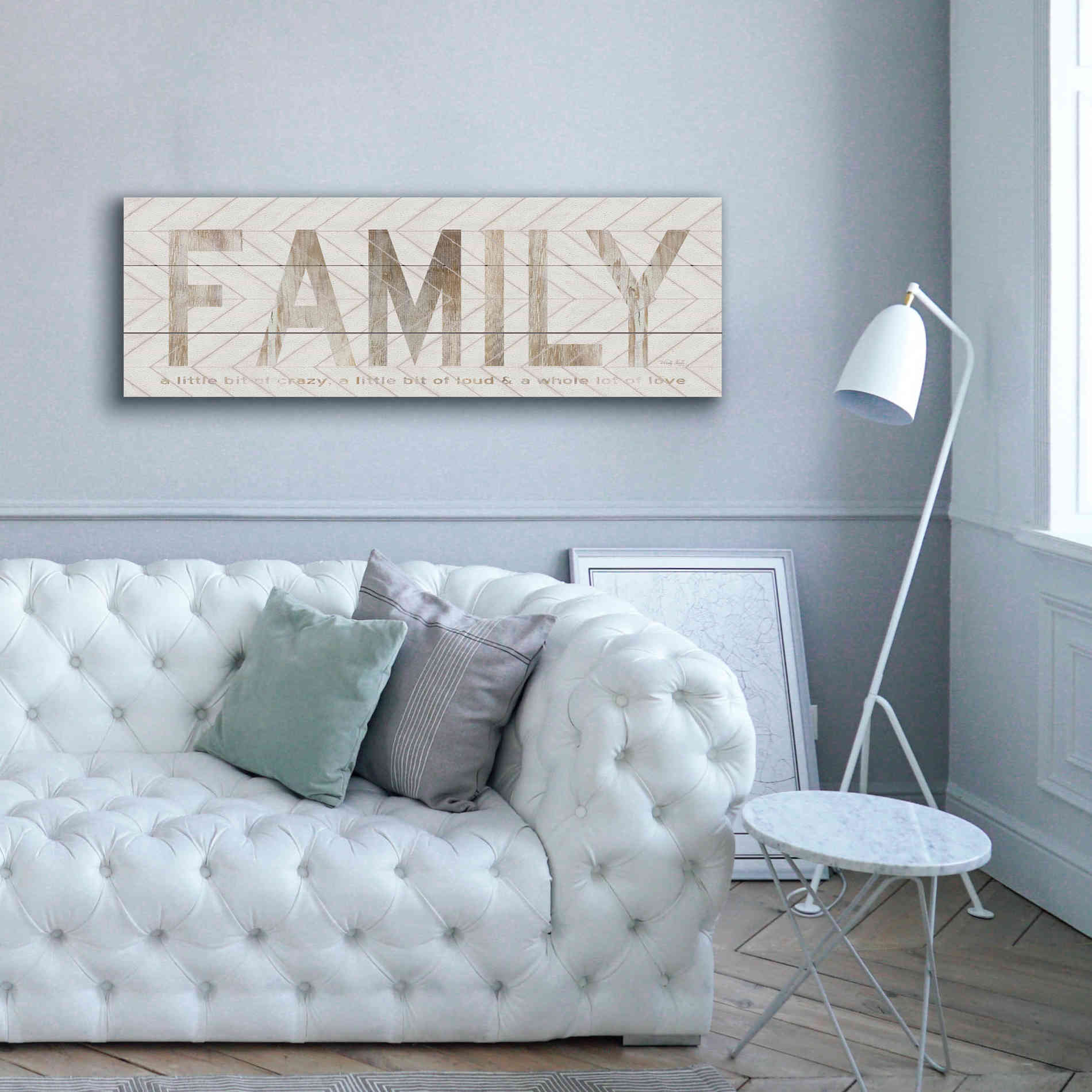 'Family Chevron' by Cindy Jacobs, Canvas Wall Art,60 x 20