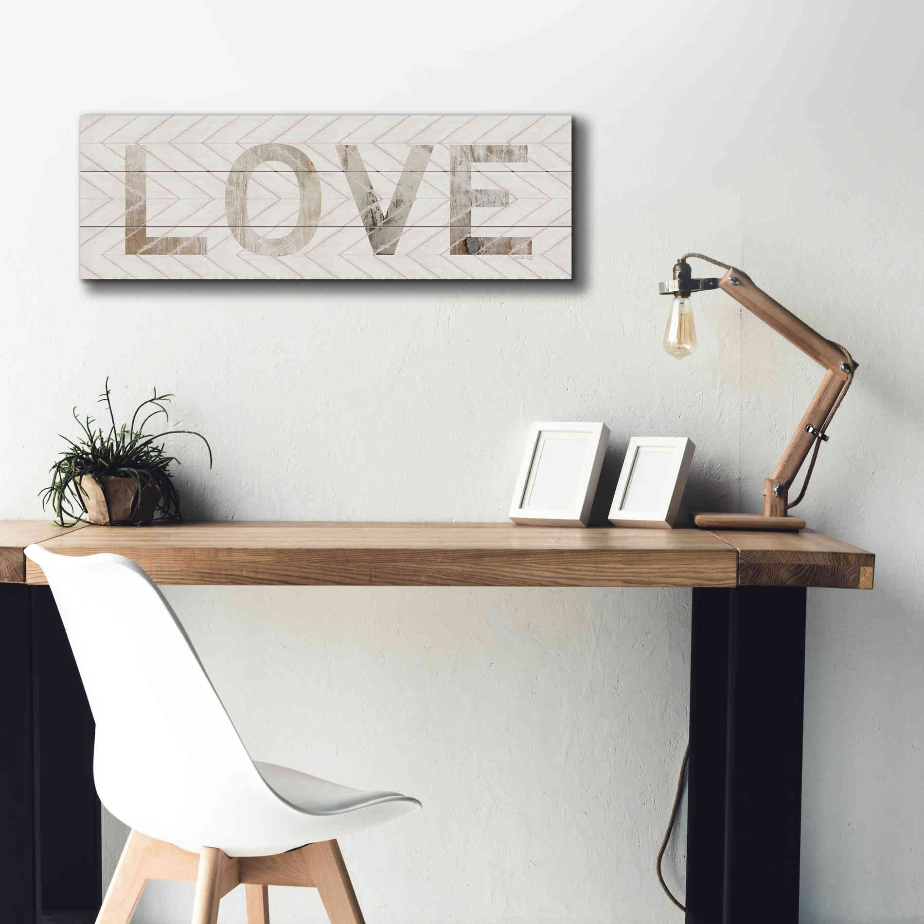 'Love Chevron' by Cindy Jacobs, Canvas Wall Art,36 x 12