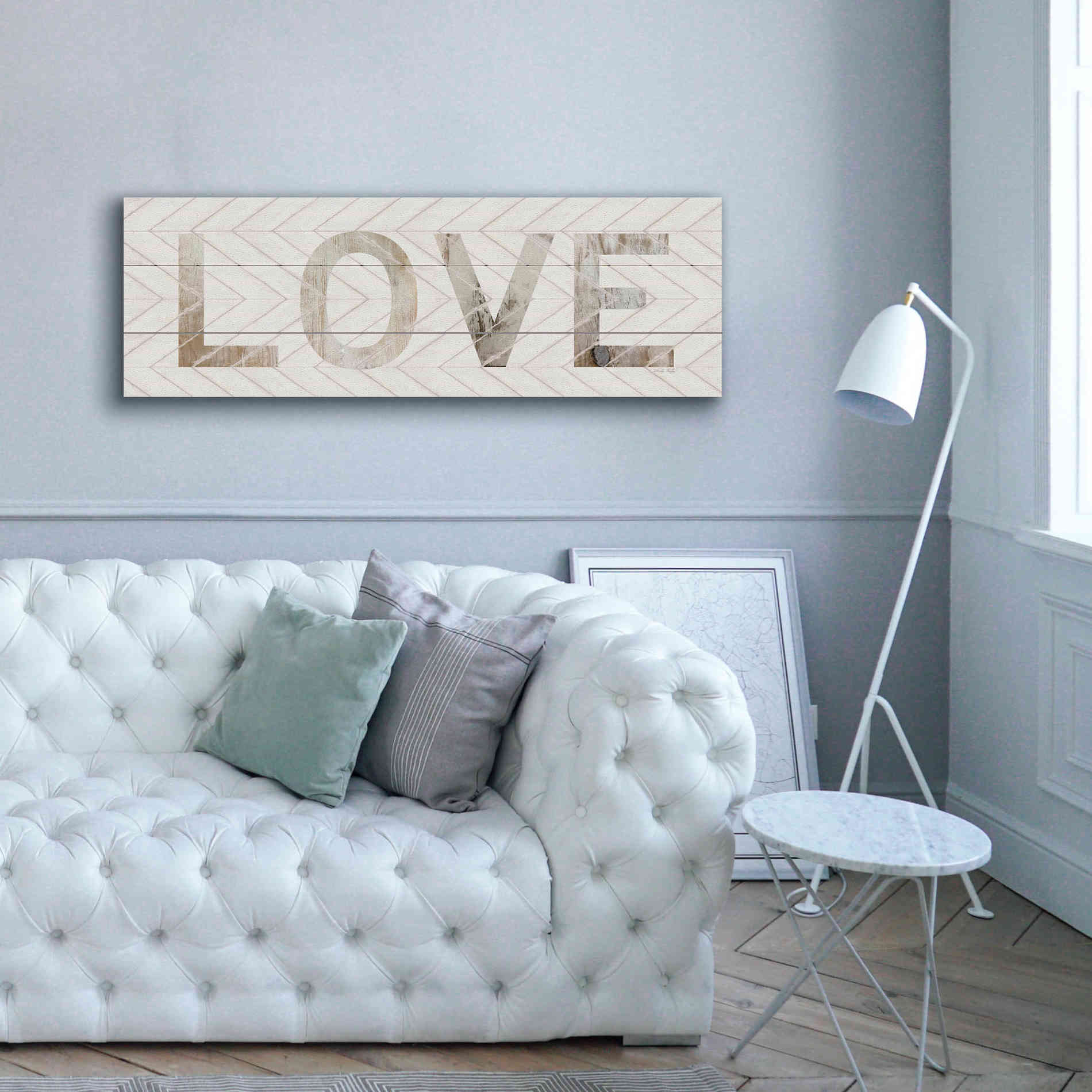 'Love Chevron' by Cindy Jacobs, Canvas Wall Art,60 x 20