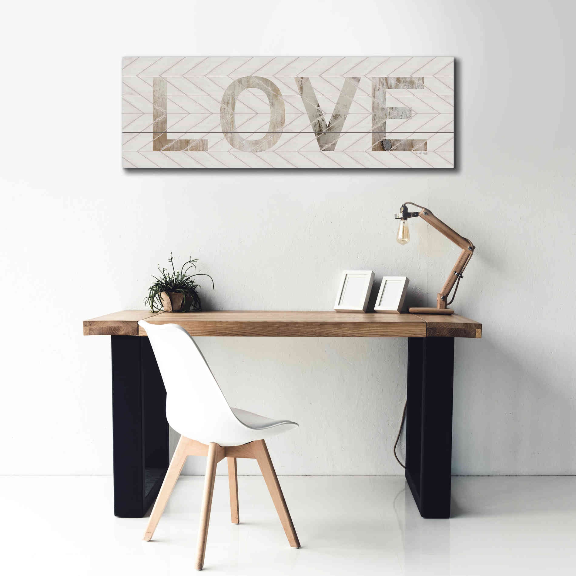 'Love Chevron' by Cindy Jacobs, Canvas Wall Art,60 x 20