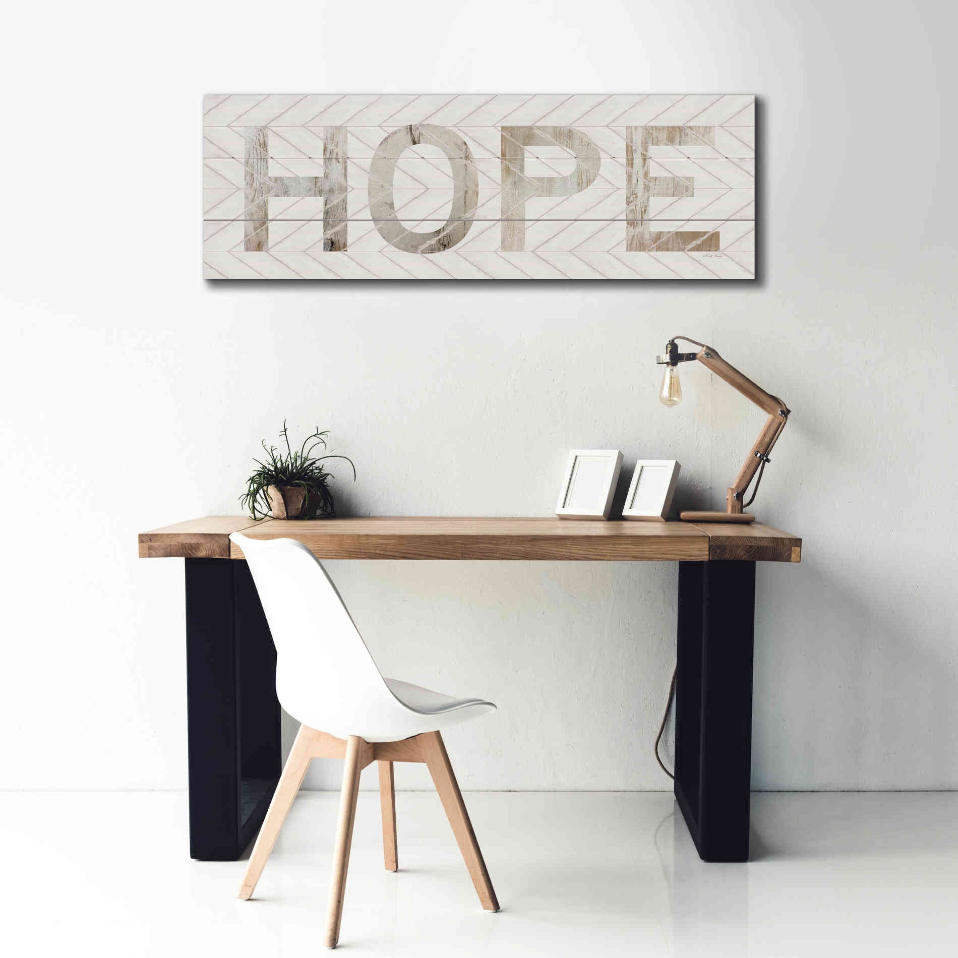 'Hope Chevron' by Cindy Jacobs, Canvas Wall Art,60 x 20