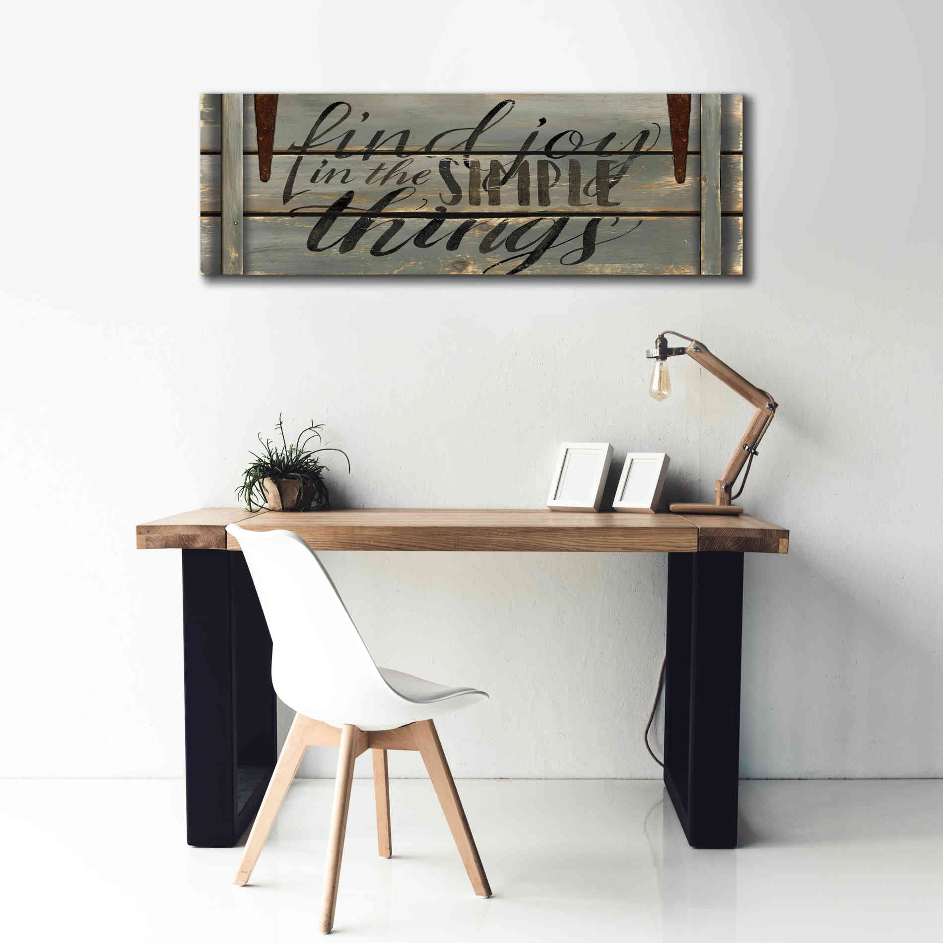 'Find Joy' by Cindy Jacobs, Canvas Wall Art,60 x 20