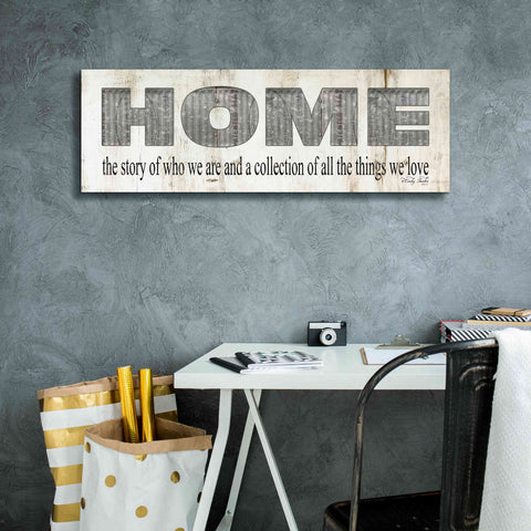 Image of 'Home - A Story of Who We Are Sign' by Cindy Jacobs, Canvas Wall Art,36 x 12