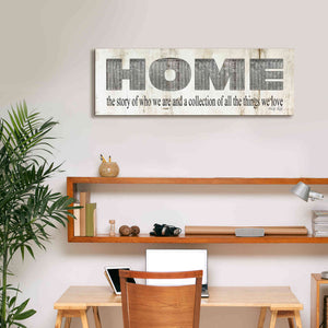 'Home - A Story of Who We Are Sign' by Cindy Jacobs, Canvas Wall Art,36 x 12