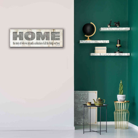 Image of 'Home - A Story of Who We Are Sign' by Cindy Jacobs, Canvas Wall Art,36 x 12