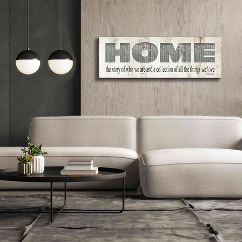 Image of 'Home - A Story of Who We Are Sign' by Cindy Jacobs, Canvas Wall Art,60 x 20