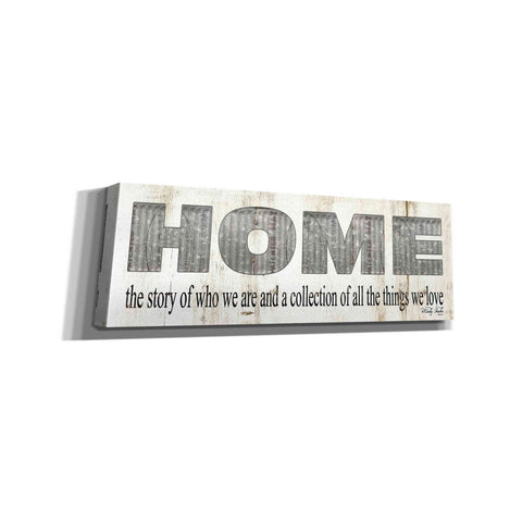 Image of 'Home - A Story of Who We Are Sign' by Cindy Jacobs, Canvas Wall Art