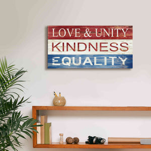 'Love & Unity' by Cindy Jacobs, Canvas Wall Art,24 x 12