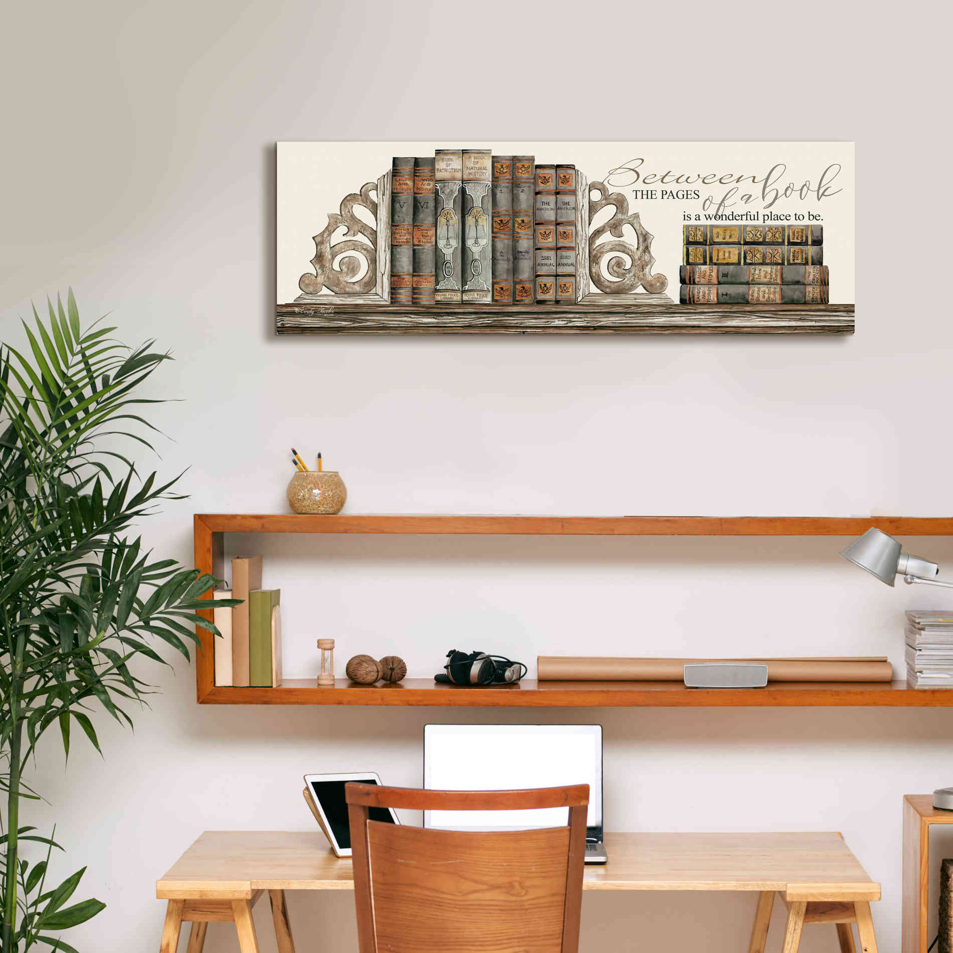 'Between the Pages of a Book' by Cindy Jacobs, Canvas Wall Art,36 x 12