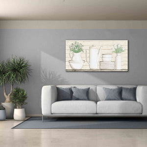 'White Ware Shelf II' by Cindy Jacobs, Canvas Wall Art,60 x 30