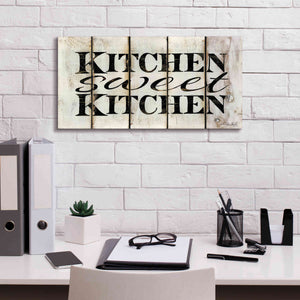 'Kitchen Sweet Kitchen on Wood Panels' by Cindy Jacobs, Canvas Wall Art,24 x 12