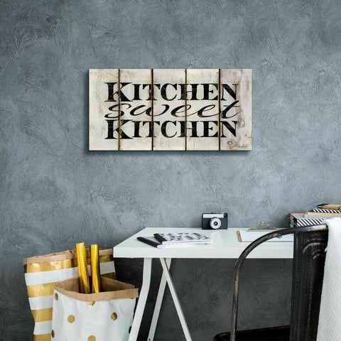 Image of 'Kitchen Sweet Kitchen on Wood Panels' by Cindy Jacobs, Canvas Wall Art,24 x 12