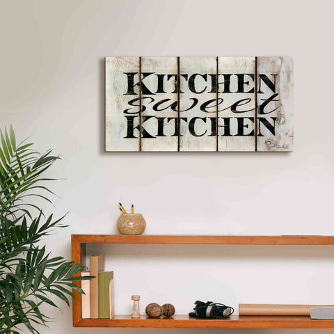 Image of 'Kitchen Sweet Kitchen on Wood Panels' by Cindy Jacobs, Canvas Wall Art,24 x 12