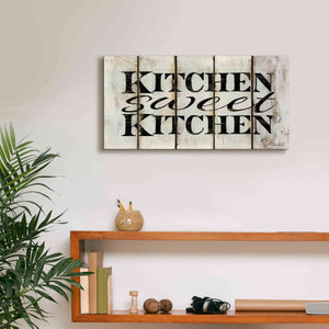 'Kitchen Sweet Kitchen on Wood Panels' by Cindy Jacobs, Canvas Wall Art,24 x 12