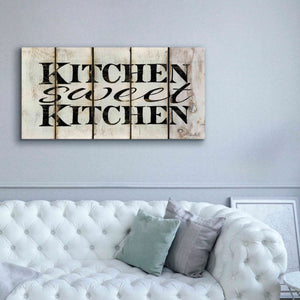 'Kitchen Sweet Kitchen on Wood Panels' by Cindy Jacobs, Canvas Wall Art,60 x 30