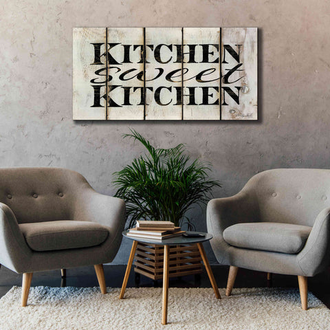 Image of 'Kitchen Sweet Kitchen on Wood Panels' by Cindy Jacobs, Canvas Wall Art,60 x 30