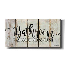 'Bathroom on Wood Panels' by Cindy Jacobs, Canvas Wall Art