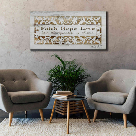 Image of 'Faith, Hope, Love' by Cindy Jacobs, Canvas Wall Art,60 x 30