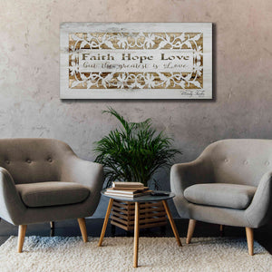 'Faith, Hope, Love' by Cindy Jacobs, Canvas Wall Art,60 x 30