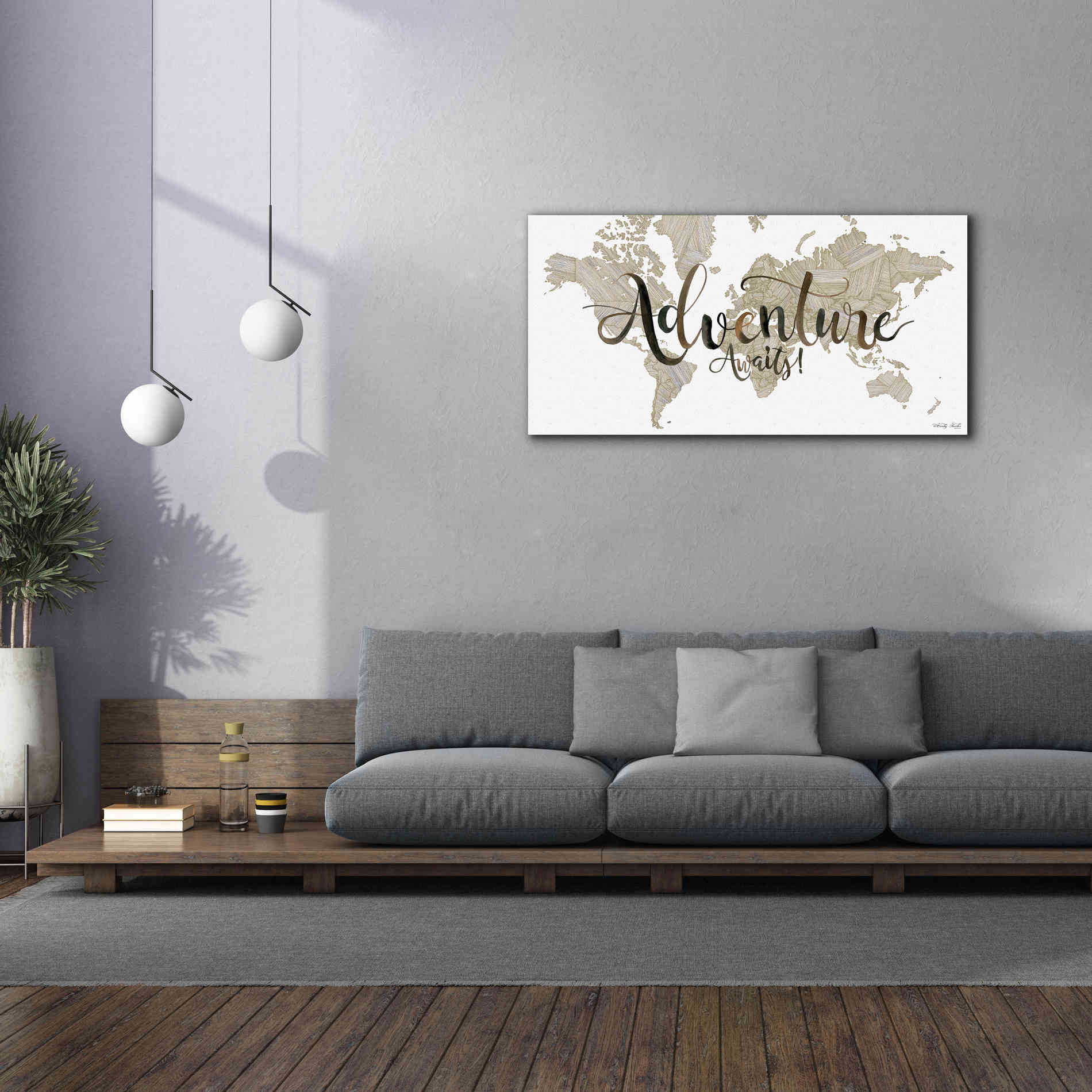 'Adventure Awaits' by Cindy Jacobs, Canvas Wall Art,60 x 30