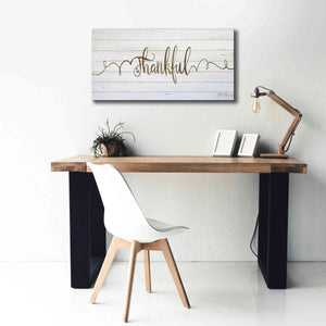 'Thankful' by Cindy Jacobs, Canvas Wall Art,40 x 20