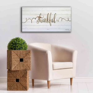 'Thankful' by Cindy Jacobs, Canvas Wall Art,40 x 20