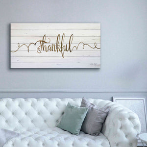 'Thankful' by Cindy Jacobs, Canvas Wall Art,60 x 30