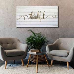 'Thankful' by Cindy Jacobs, Canvas Wall Art,60 x 30