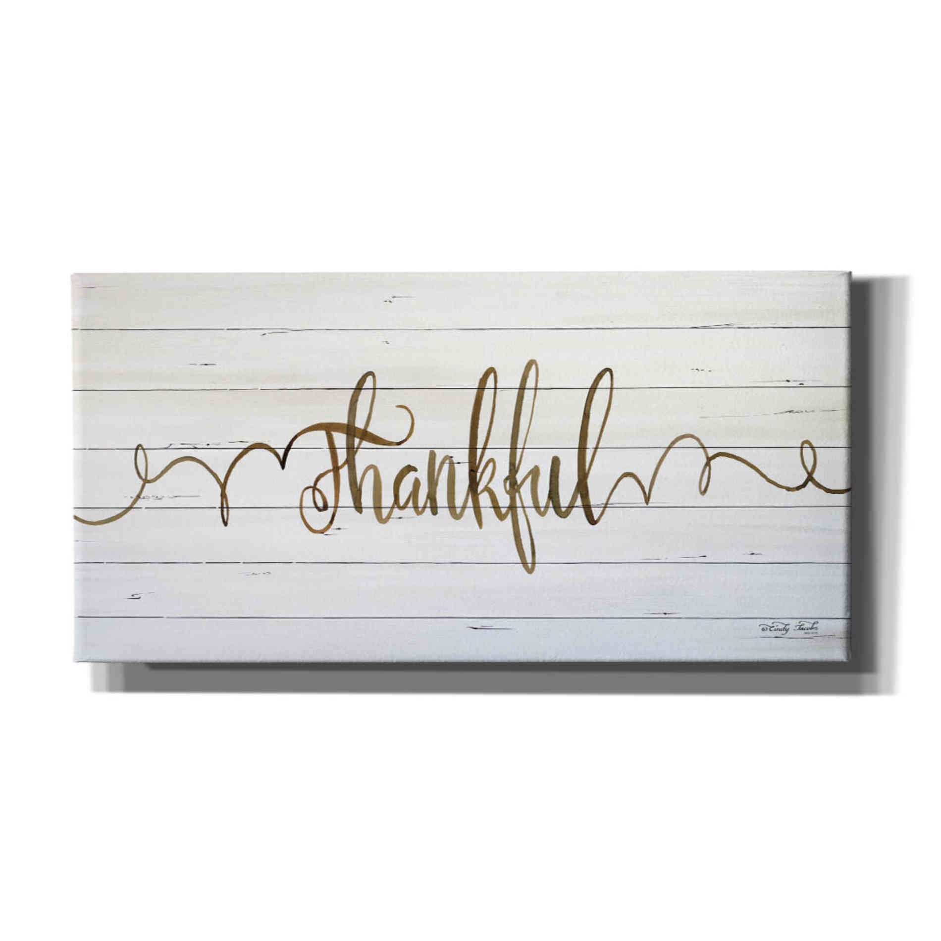 'Thankful' by Cindy Jacobs, Canvas Wall Art