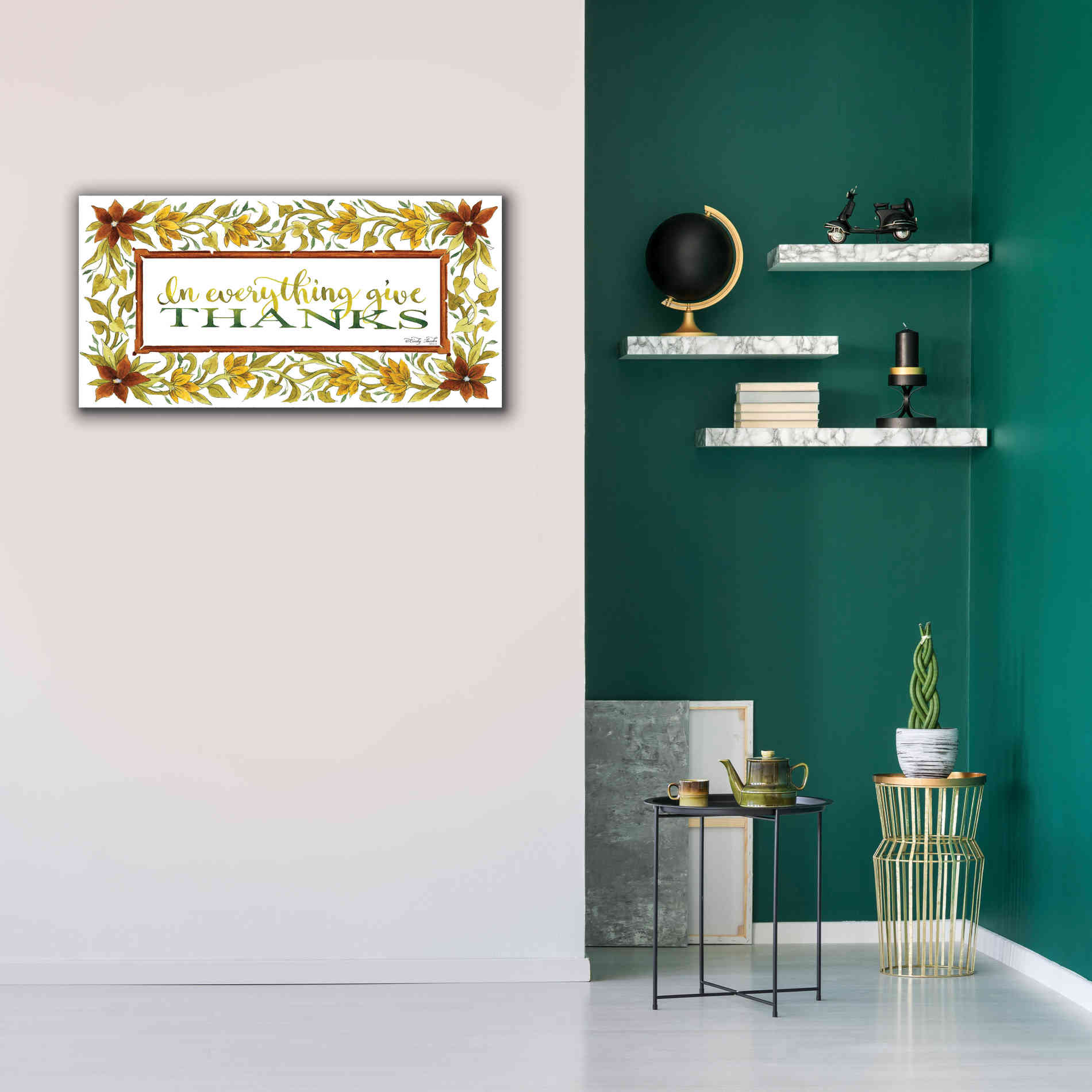 'In Everything' by Cindy Jacobs, Canvas Wall Art,40 x 20