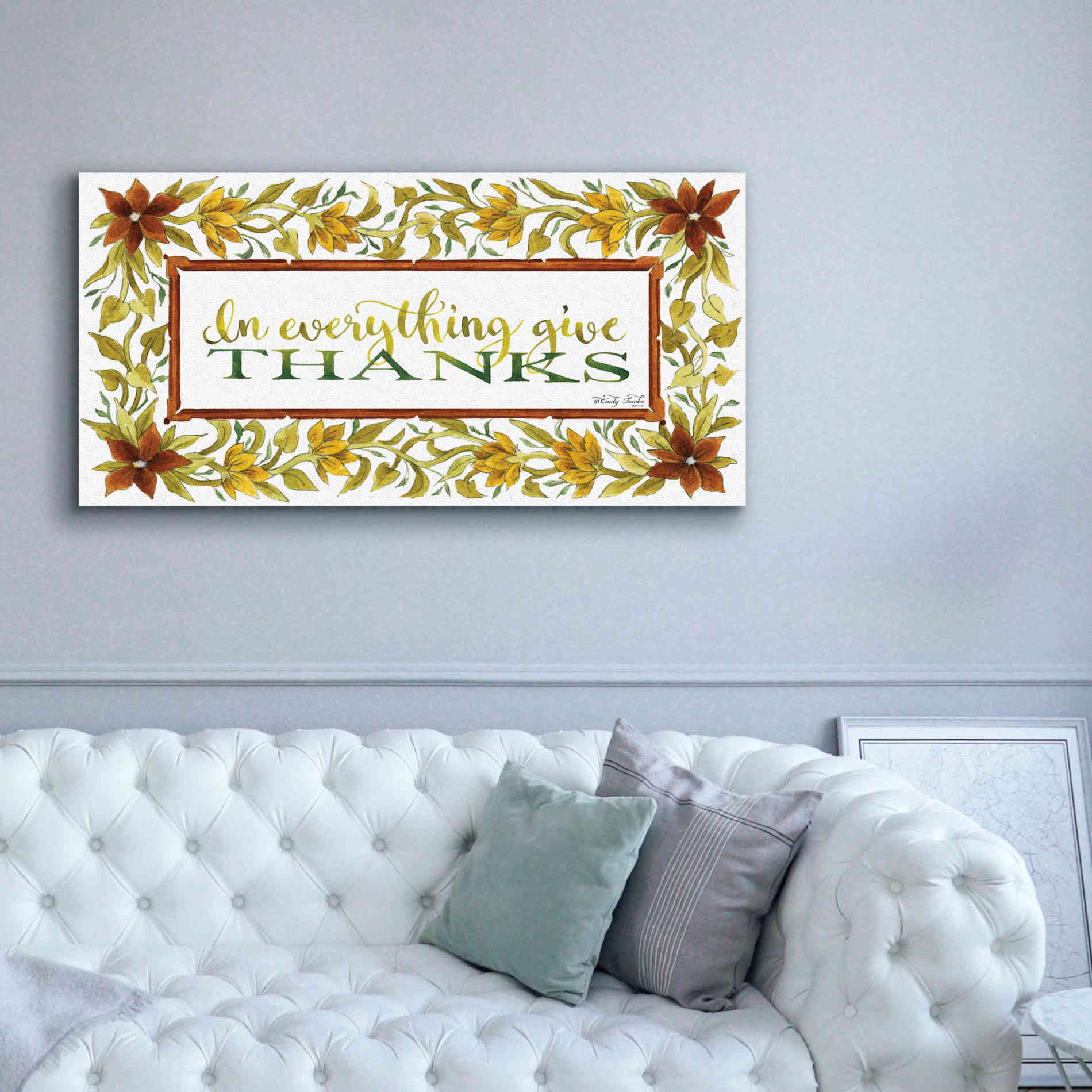 'In Everything' by Cindy Jacobs, Canvas Wall Art,60 x 30