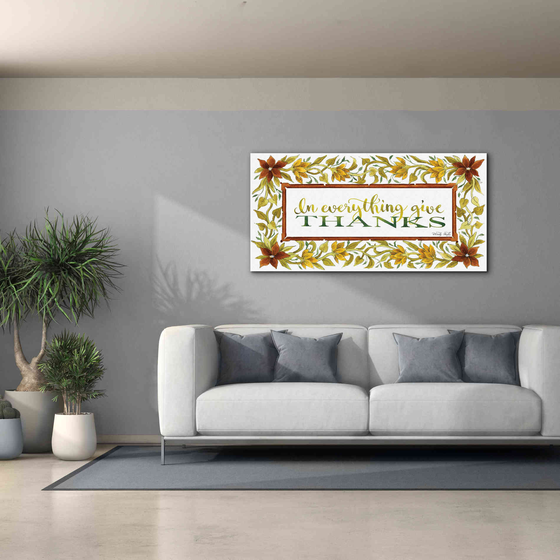 'In Everything' by Cindy Jacobs, Canvas Wall Art,60 x 30