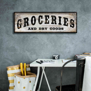 'Groceries and Dry Goods' by Cindy Jacobs, Canvas Wall Art,36 x 12
